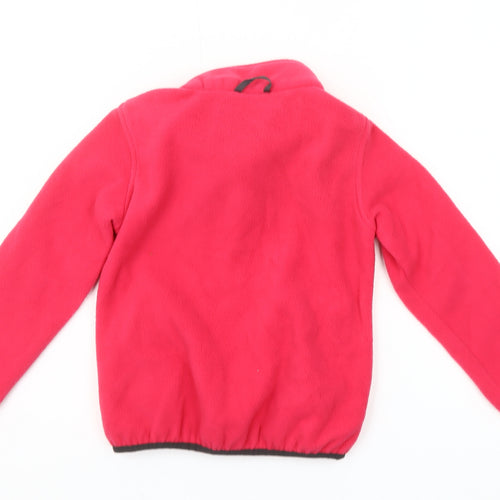 Peter Storm Girls Pink Fleece Full Zip Jacket 7-8 Years Lightweight Outdoor