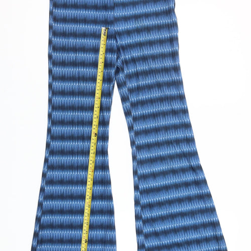 ASOS DESIGN Women’s Blue Geometric Flared Leggings Size 10
