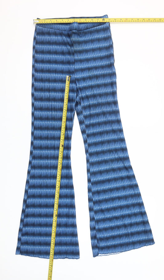 ASOS DESIGN Women’s Blue Geometric Flared Leggings Size 10