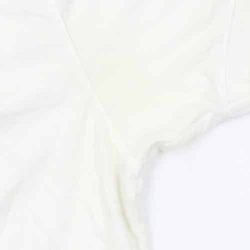 French Connection Men's Ivory Cotton Polo Shirt Size L