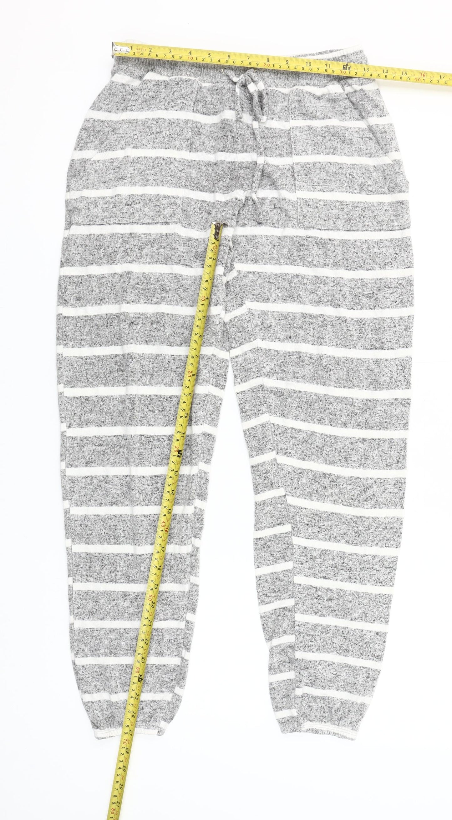 Marks and Spencer Women’s Grey Striped Lounge Pants Size 6