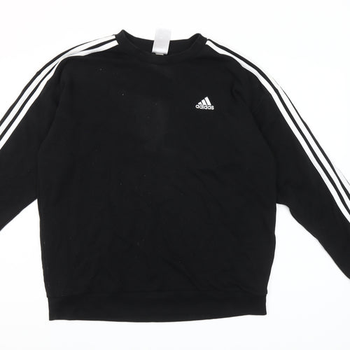 Adidas Women's Black Crew Neck Pullover Sweatshirt Size S 8-10