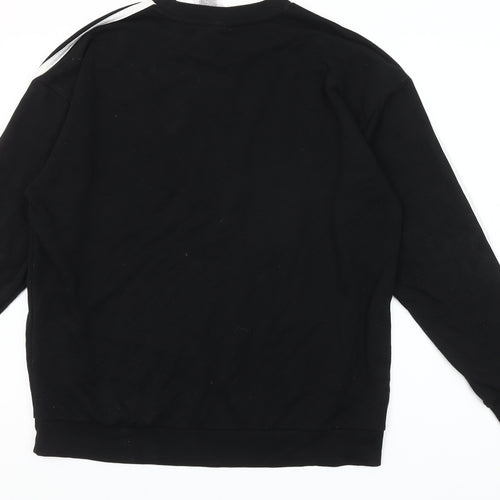 Adidas Women's Black Crew Neck Pullover Sweatshirt Size S 8-10