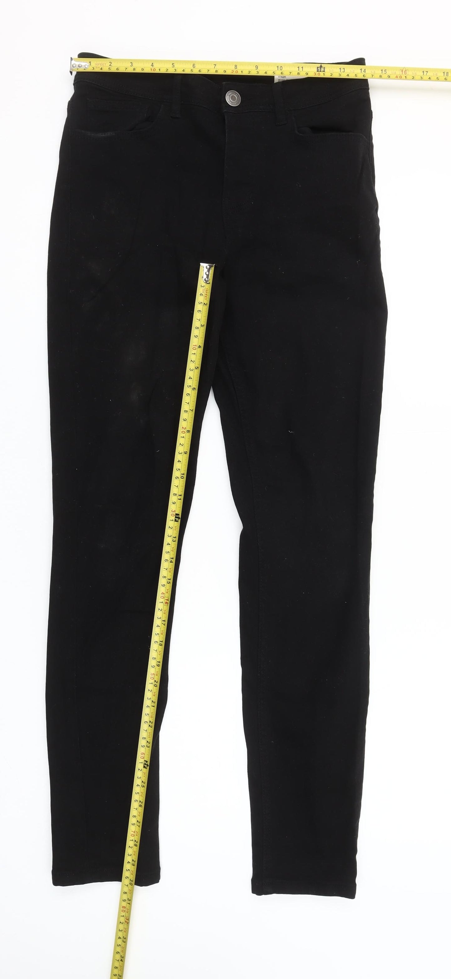 Denim Co Men's Black Slim Stretch Jeans W28 L32 Straight Fit