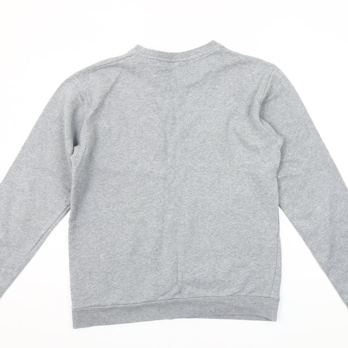 WESC Women's Grey Cotton Pullover Sweatshirt Size M Aztec Pocket