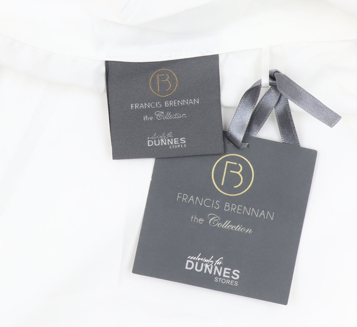 Francis Brennan Ivory Satin Kimono Robe Women L