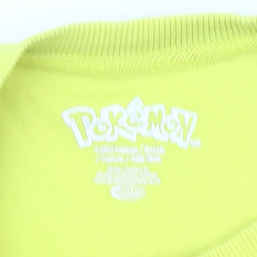 Pokémon Girls Yellow Pikachu Sequin Pullover Sweatshirt 8 Years