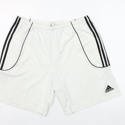 Adidas Mens White XL Athletic Shorts Lightweight Quick Dry
