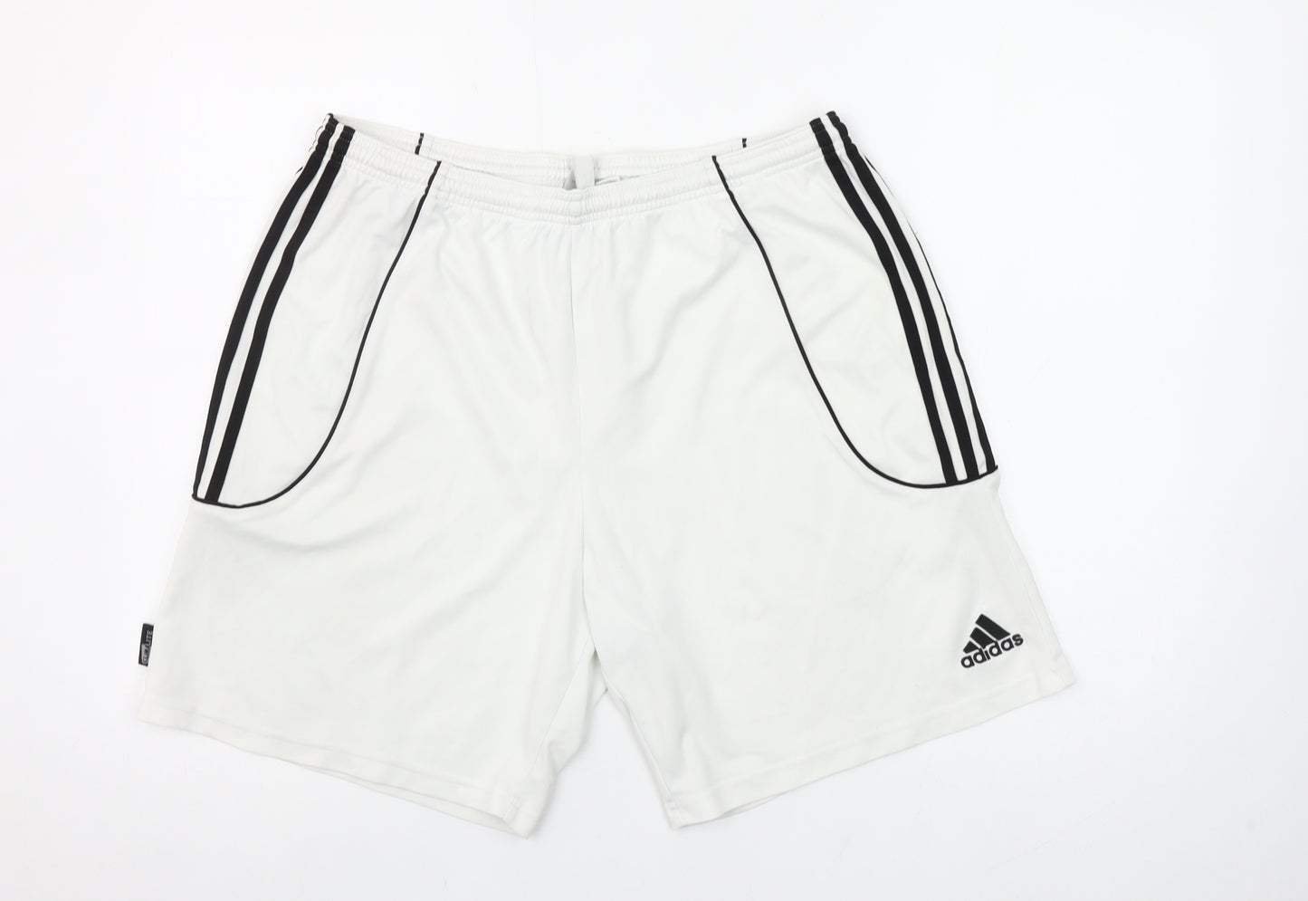Adidas Mens White XL Athletic Shorts Lightweight Quick Dry