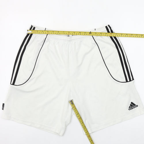 Adidas Mens White XL Athletic Shorts Lightweight Quick Dry