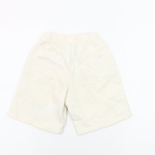 Zara Boys Ivory Oxford University Sweat Shorts Size 8 Years