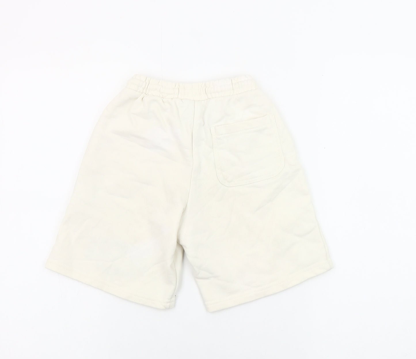 Zara Boys Ivory Oxford University Sweat Shorts Size 8 Years