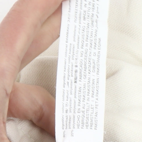 Zara Boys Ivory Oxford University Sweat Shorts Size 8 Years