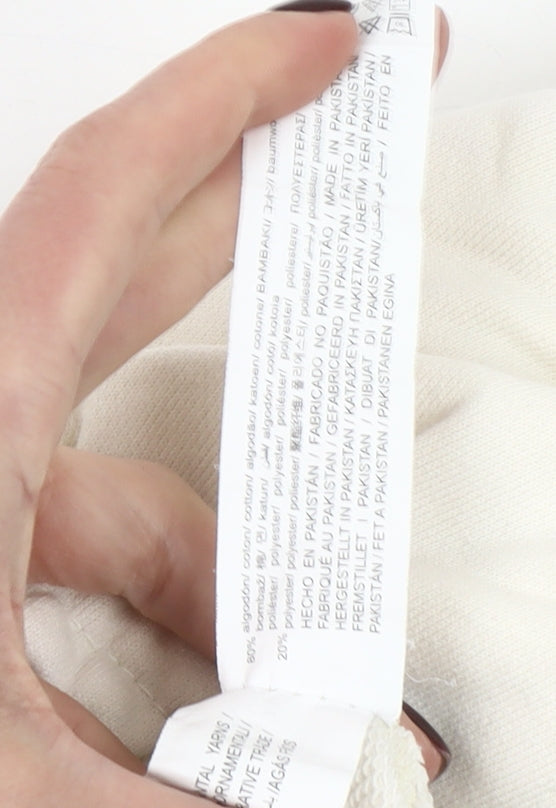 Zara Boys Ivory Oxford University Sweat Shorts Size 8 Years