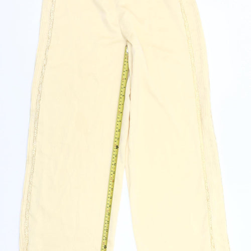 Savida Women’s Beige Lace Trim Pyjama Pants Size 8