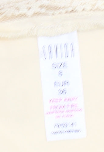 Savida Women’s Beige Lace Trim Pyjama Pants Size 8