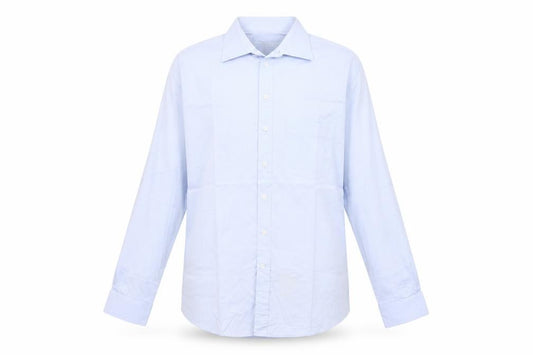 Gentiluomo Men's Blue 42 Regular Fit Long Sleeve Formal Dress Shirt