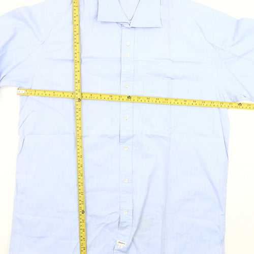 Gentiluomo Men's Blue 42 Regular Fit Long Sleeve Formal Dress Shirt