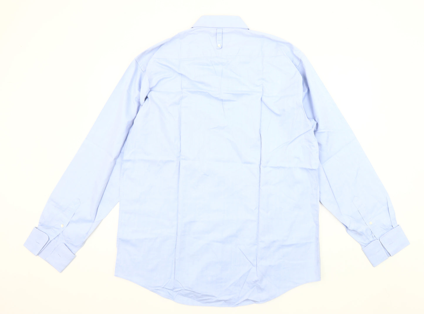 Gentiluomo Men's Blue 42 Regular Fit Long Sleeve Formal Dress Shirt