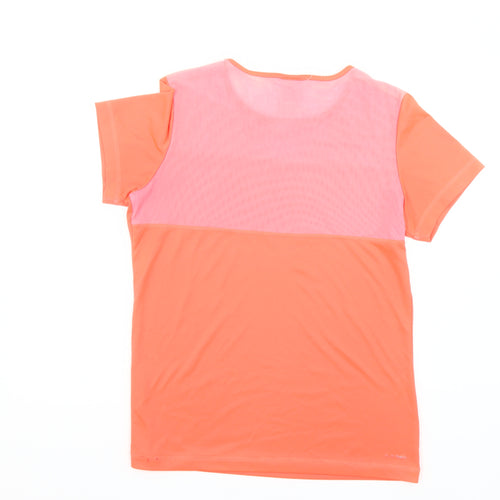 Reebok Women Orange Activewear Slim Fit T-Shirt Size L