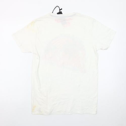 Jack & Jones Men's White South Beach Graphic T-Shirt Size L
