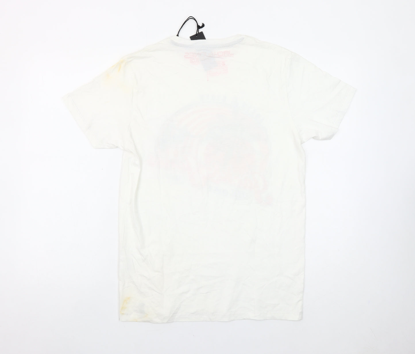 Jack & Jones Men's White South Beach Graphic T-Shirt Size L