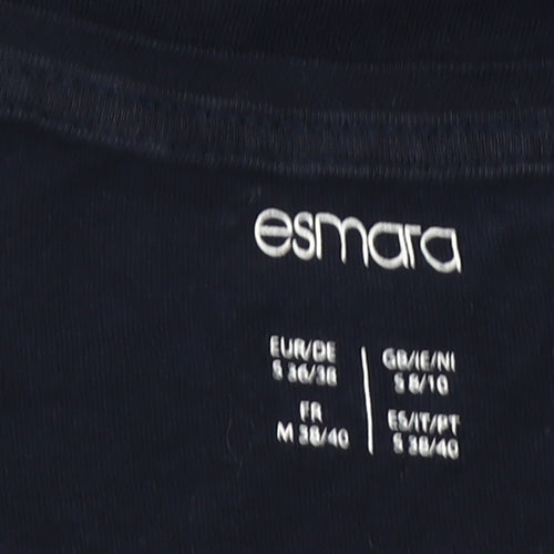Esmara Women's Blue Short Sleeve Cotton T-Shirt Size 10