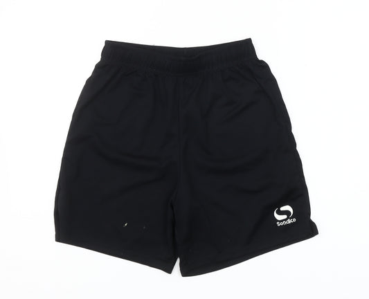 Sondico Boys Black 11-12 Years Athletic Football Shorts