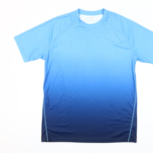 Dunnes Stores Men’s Blue Ombre Short Sleeve Sports T-Shirt Size M