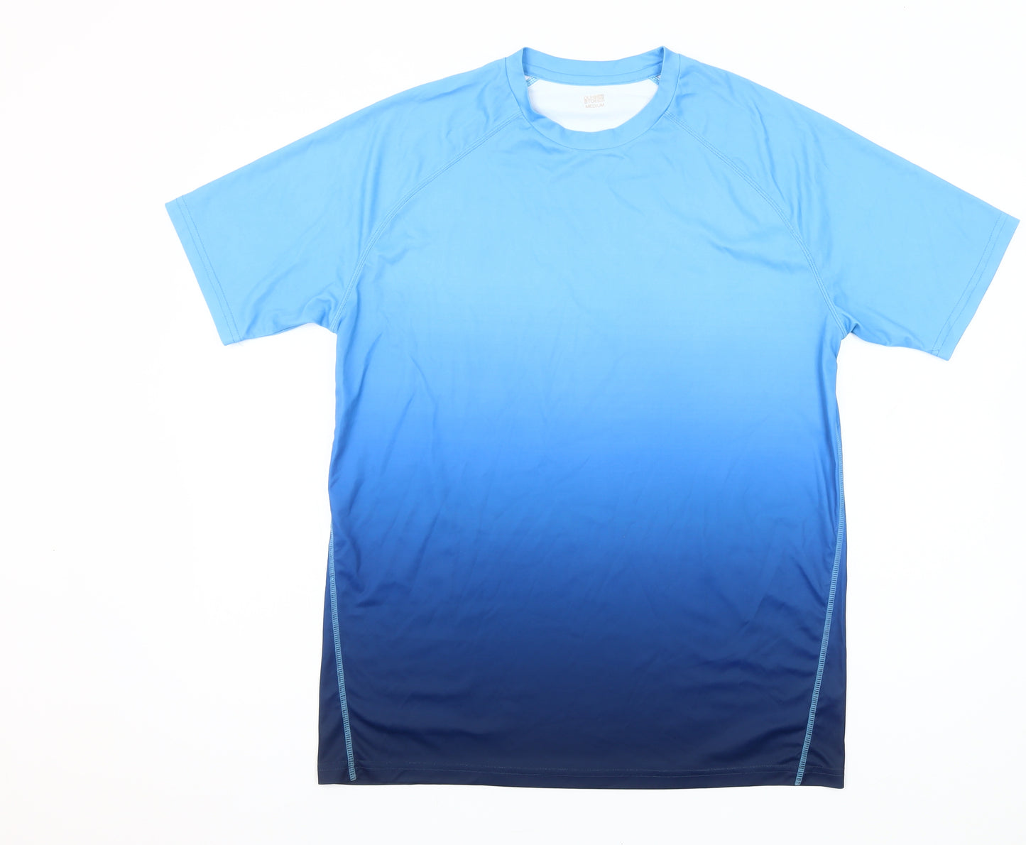 Dunnes Stores Men’s Blue Ombre Short Sleeve Sports T-Shirt Size M