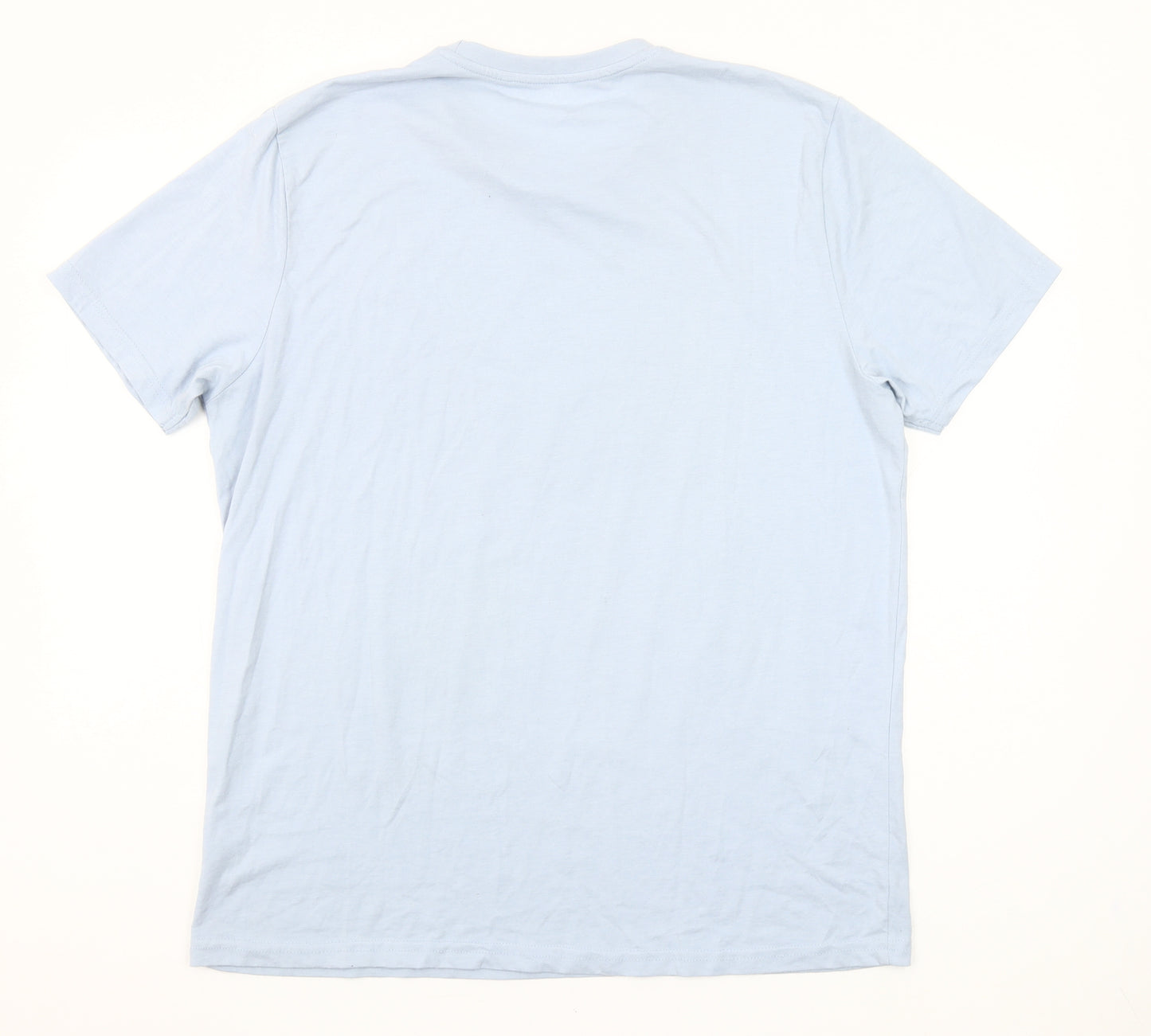 Dunnes Stores Men's Light Blue Art Print Regular Fit T-Shirt Size L