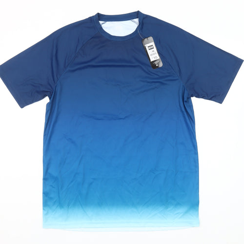 Dunnes Stores Men's Blue Medium Lightweight Quick Dry Sports T-Shirt