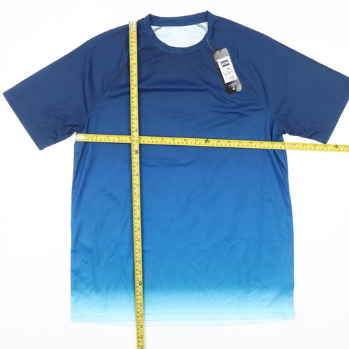 Dunnes Stores Men's Blue Medium Lightweight Quick Dry Sports T-Shirt
