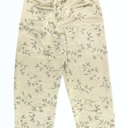 St. Bernard Women’s Beige Floral Satin Pyjama Pants Size 14-16