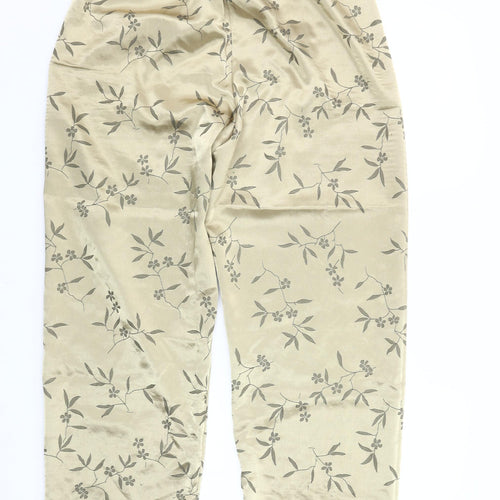 St. Bernard Women’s Beige Floral Satin Pyjama Pants Size 14-16