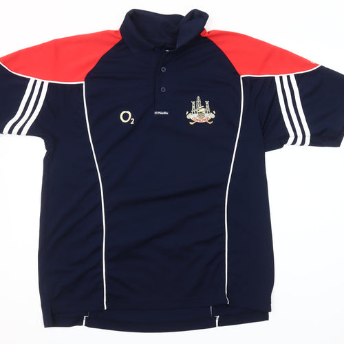 O’Neills Men’s Blue Red Collared Rugby Polo Shirt L Sports Top
