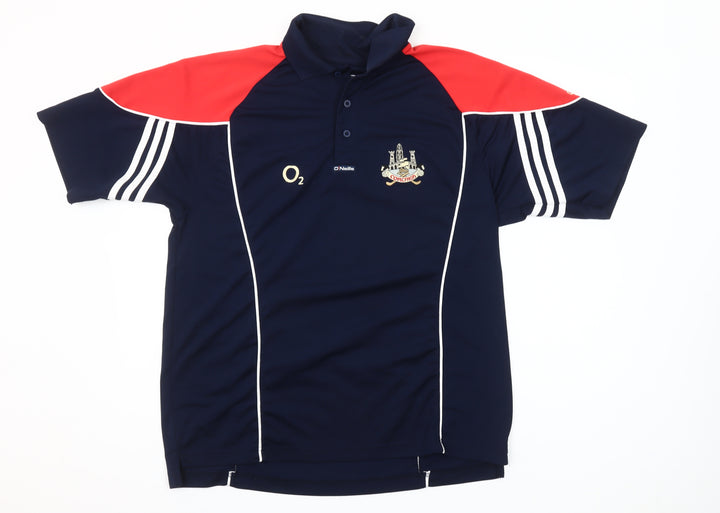 O’Neills Men’s Blue Red Collared Rugby Polo Shirt L Sports Top