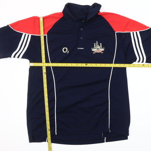 O’Neills Men’s Blue Red Collared Rugby Polo Shirt L Sports Top