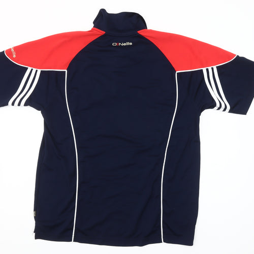 O’Neills Men’s Blue Red Collared Rugby Polo Shirt L Sports Top