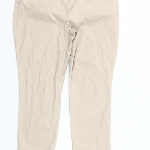 Ann Taylor Women’s Beige Chino Slim Fit Stretch Trousers Size 8