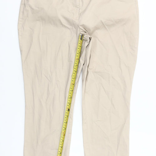 Ann Taylor Women’s Beige Chino Slim Fit Stretch Trousers Size 8