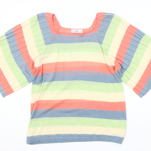 Gallery Women’s Multicoloured Striped Tunic Blouse Size S