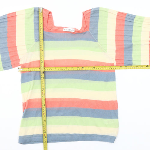 Gallery Women’s Multicoloured Striped Tunic Blouse Size S