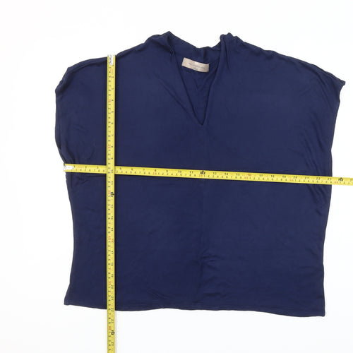 Paul Costelloe Living Studio Women's Blue Viscose Tunic Blouse Size 16