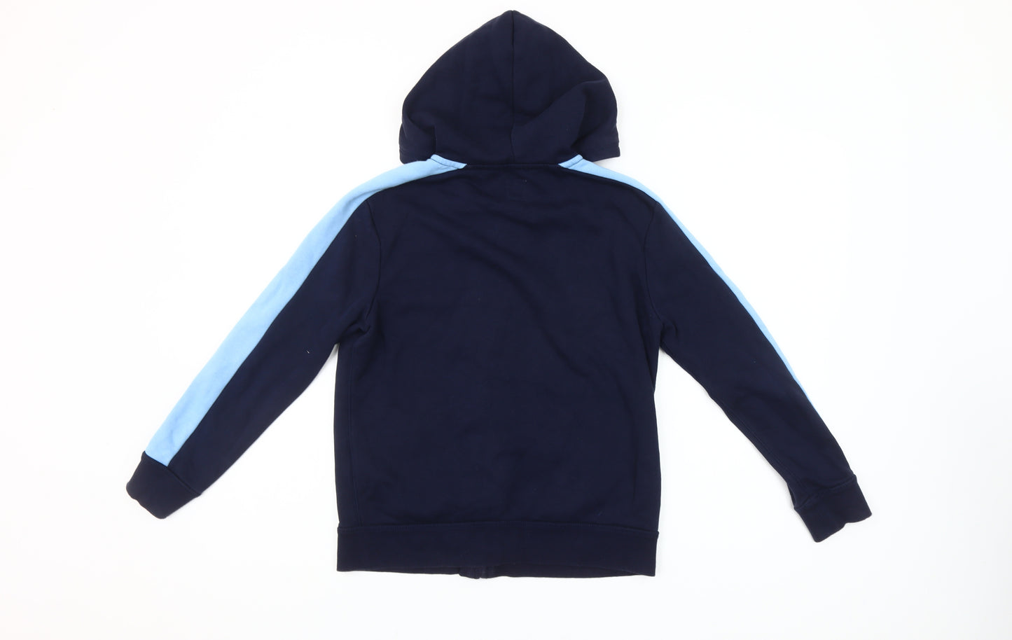 GAP Kids Girls Blue Full Zip Hoodie 10-11 Years Logo Fleece Sweatshirt