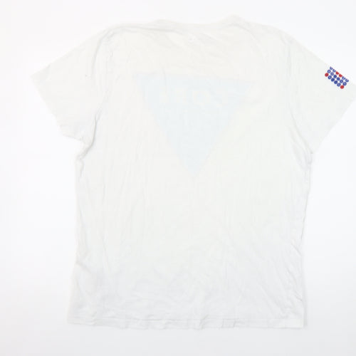 Jack & Jones Men's White 2XL Graphic CORE Jersey T-Shirt