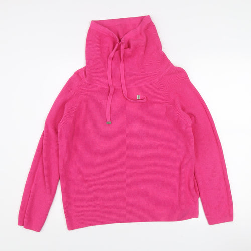 United Colors of Benetton Womens Pink Wool Blend Roll Neck Jumper XS