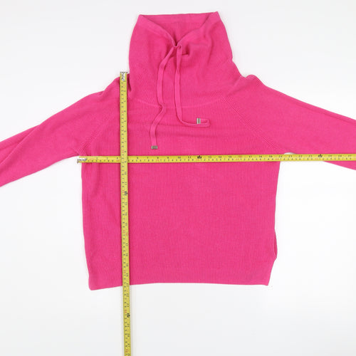 United Colors of Benetton Womens Pink Wool Blend Roll Neck Jumper XS