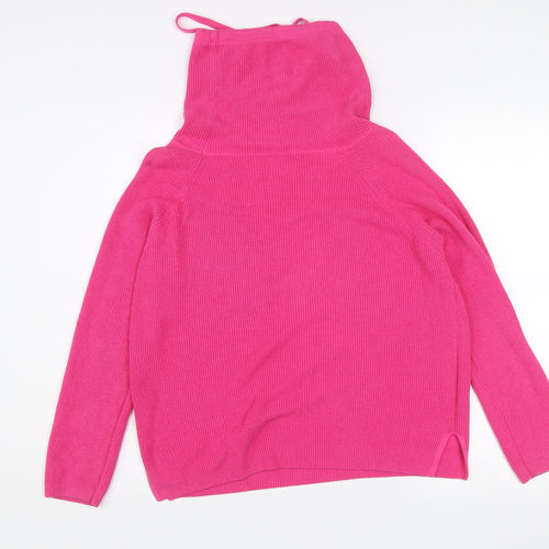 United Colors of Benetton Womens Pink Wool Blend Roll Neck Jumper XS