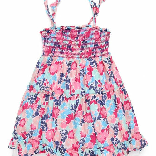 Runningviolet Teens Multicoloured Floral Cotton Skater Dress Size 6